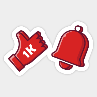 Like and Notification Bell Sticker